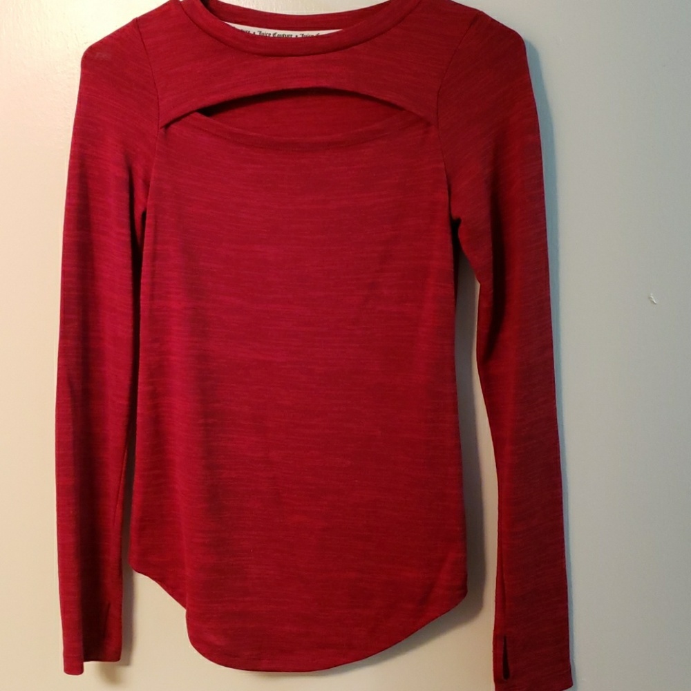 Red cutout shirt